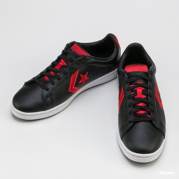 NIB Converse Pro Leather Ox Black/University Red/White 168871C US Mens 12 - Picture 4 of 6